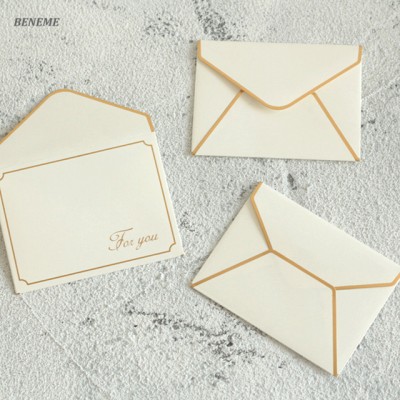 Bulk Gold Foiling Fancy Small Thank You Wedding Envelopes with Card