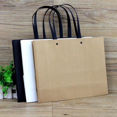 Customized Luxurious White Foldable Garment Packaging Large Gift Bags